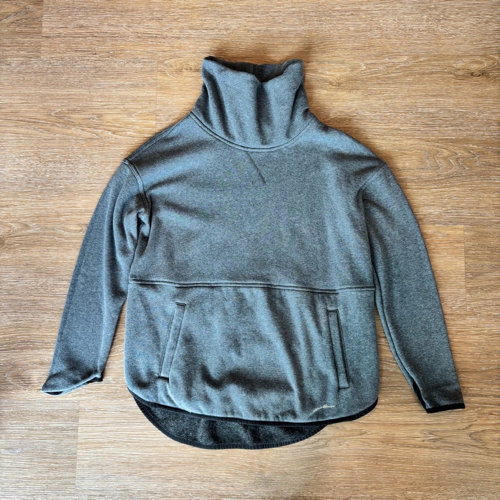 Eddie Bauer Charcoal High-Neck Pullover Sweater